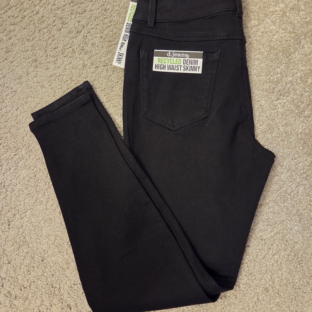d. jeans High Waist Skinny Jeans - Black